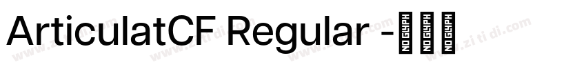 ArticulatCF Regular 字体转换